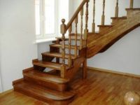 rustic wood staircase