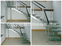 modern glass stair - sivctssminox-u