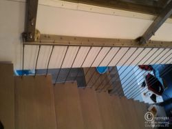 interior stair with stainless steel cables