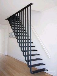 suspended metal stair